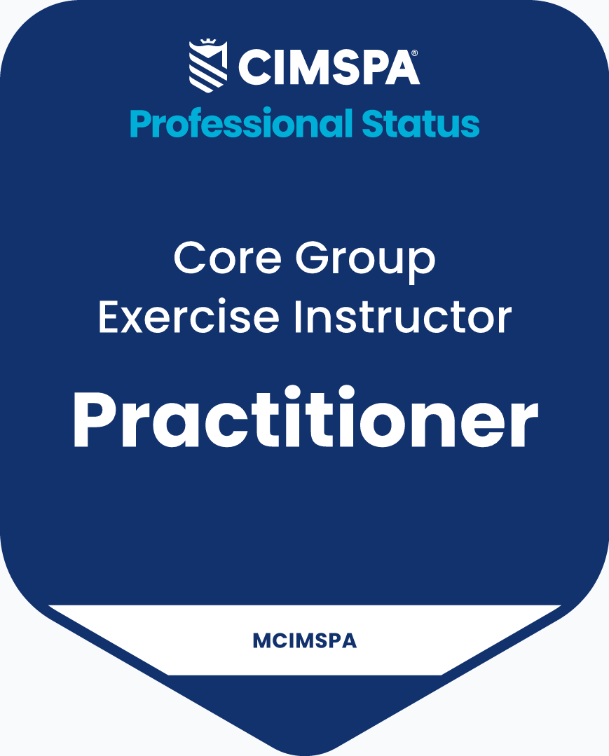 CIMSPA Professional Status — Core Group Exercise Instructor, Practitioner MCIMSPA