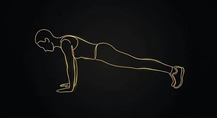Line drawing — Pilates Push-Up